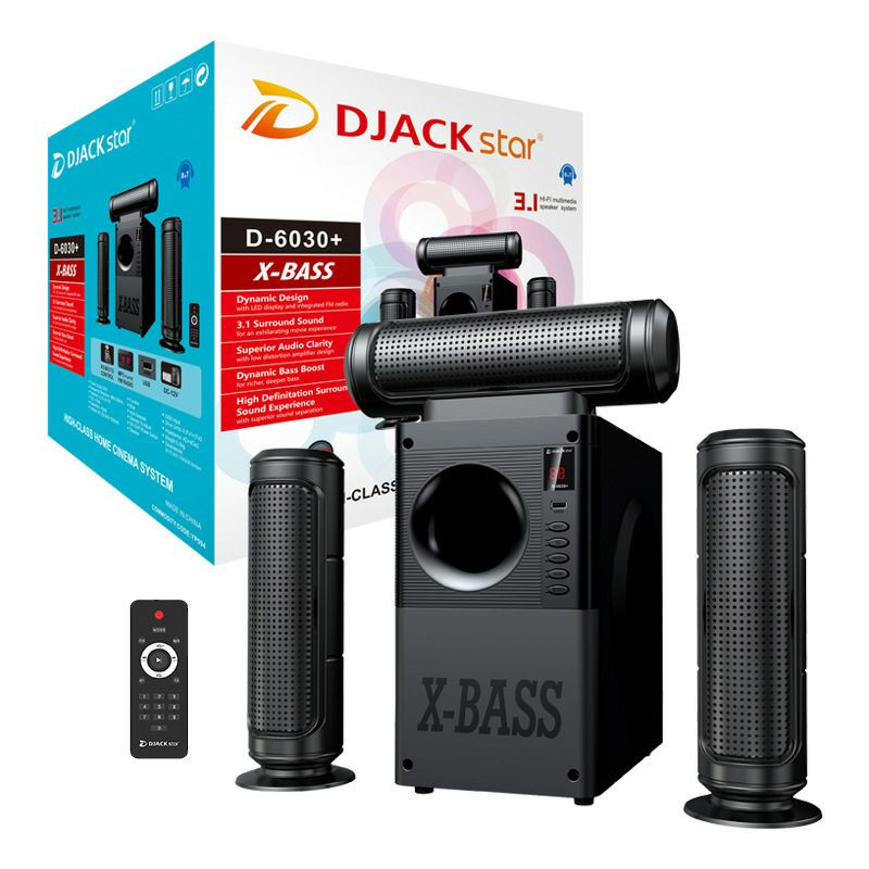 Djackstar Maison Subwoofer Bluetooth K-Speaker Plug-Régulé European Smart 3.1 Système audio et vidéo de combinaison Bluetooth pour l'Asie du Sud-Est et l'Afrique