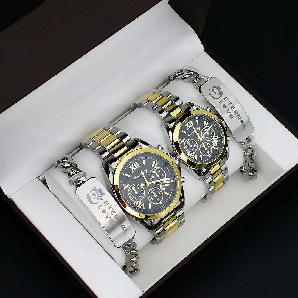 Ensembles de montre-bracelet pour couples de haute qualité pour hommes et femmes.