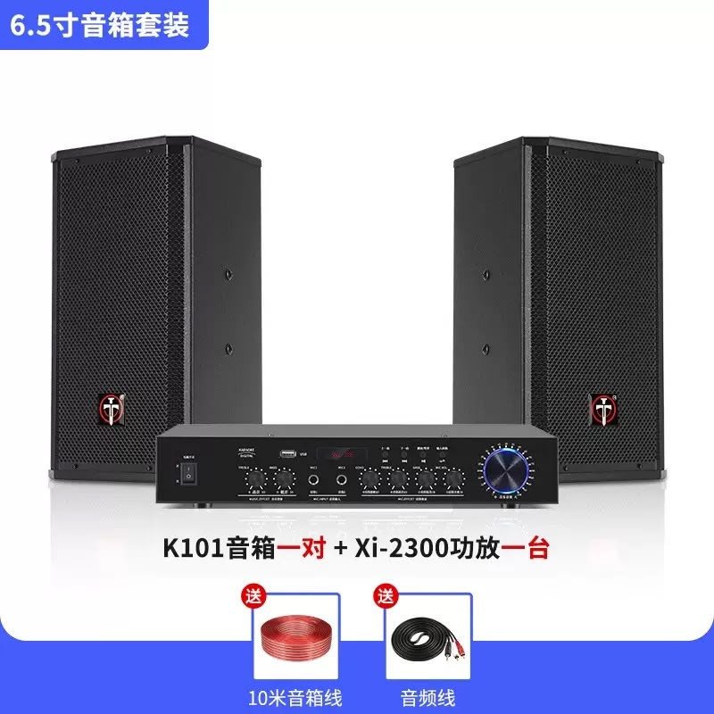 Système audio pour conférences  - enceintes sono avec baffes de 6.5 pouces et accessoires