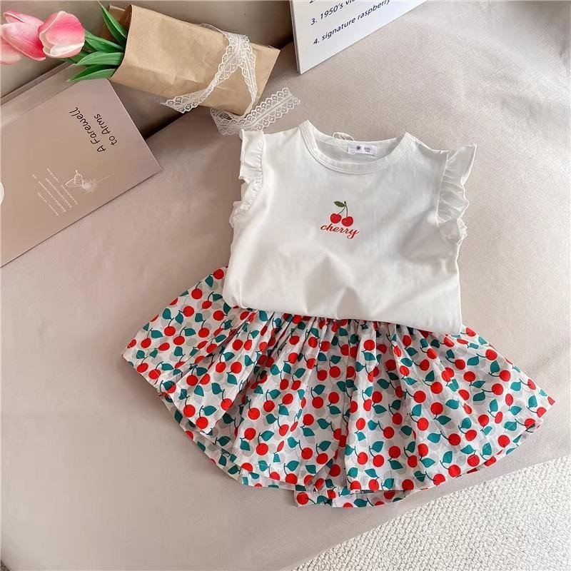 Nouvel ensemble complet t-shirt et short en pour tout petites filles – Style enfant tendance et décontracté