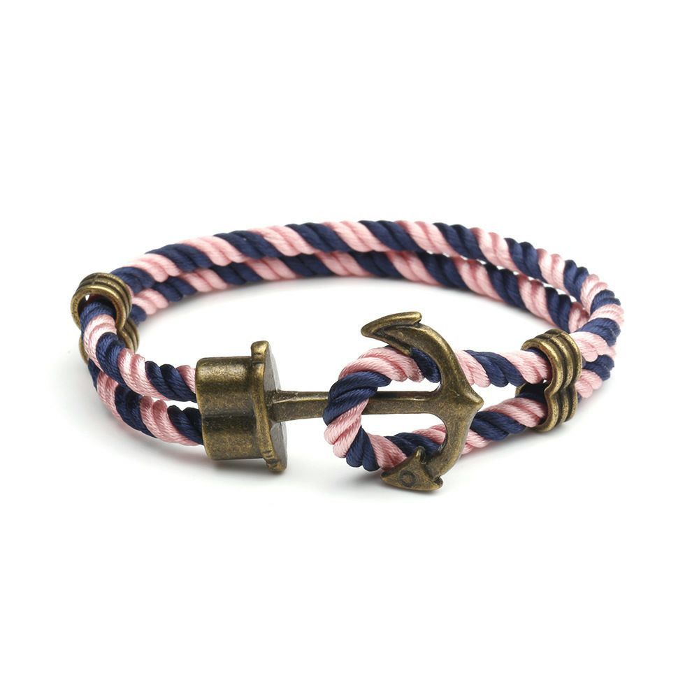 Bracelet ancre marine mode de rue européenne et américaine fait à la main Bracelets de couple originaux pour hommes et femmes accessoires de main personnalisés pour hommes à la mode tendance